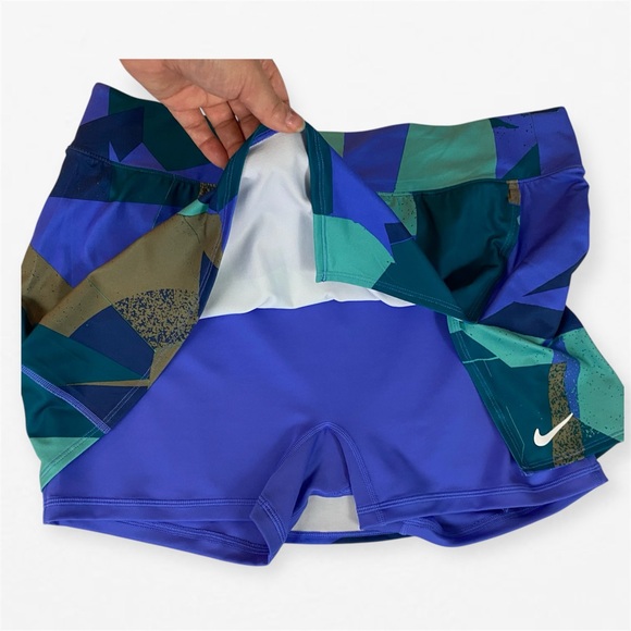 Nike Court Victory Skirt Women Multicoloured patterned skirt shorts skort XL - Picture 4 of 8